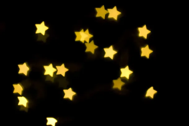 黄色梦幻星星光效免抠