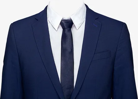 蓝色西装白衬衫免抠