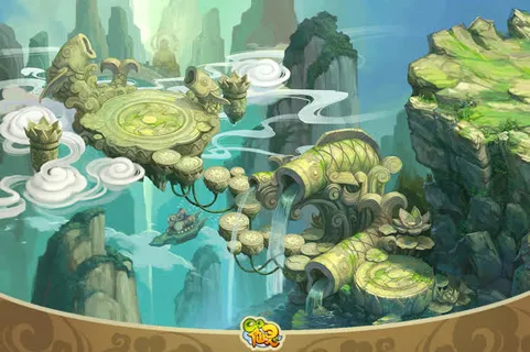 玄幻意境游戏场景原画免抠背景卡通/手绘元素