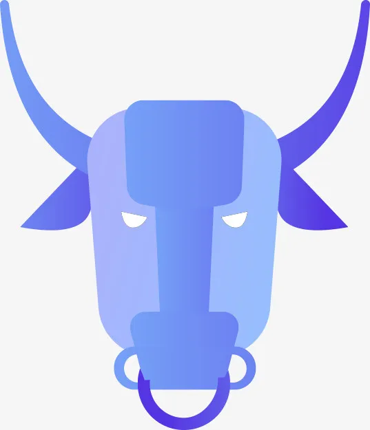 矢量牛头插画免抠