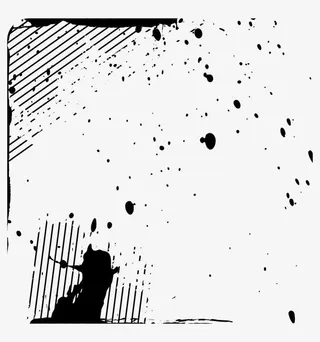 黑色涂鸦边框矢量素材免抠