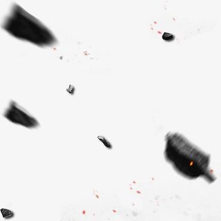 飞溅模糊黑色石头免抠