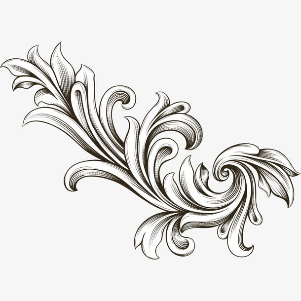 浮雕花纹免抠