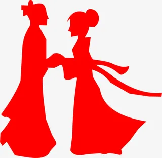 牛郎织女剪影免抠