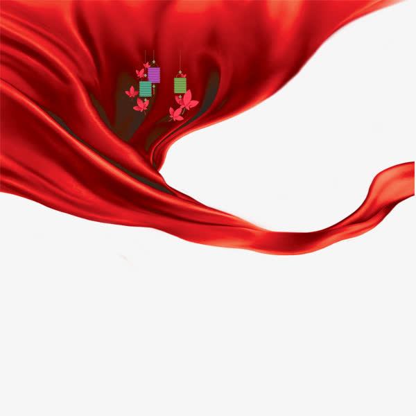 红色喜庆的幕帘免抠