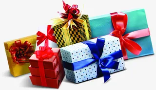 春季促销彩色礼盒装饰免抠