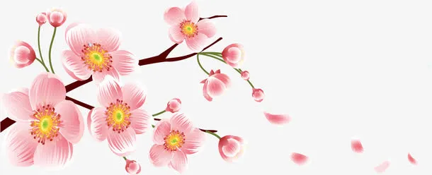 粉色桃花免抠