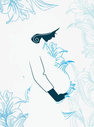 孕妇矢量图免抠