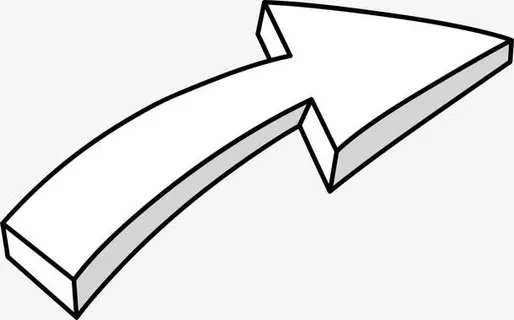 手绘白色箭头免抠