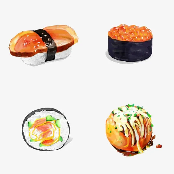 2017日式料理寿司与汉堡免抠
