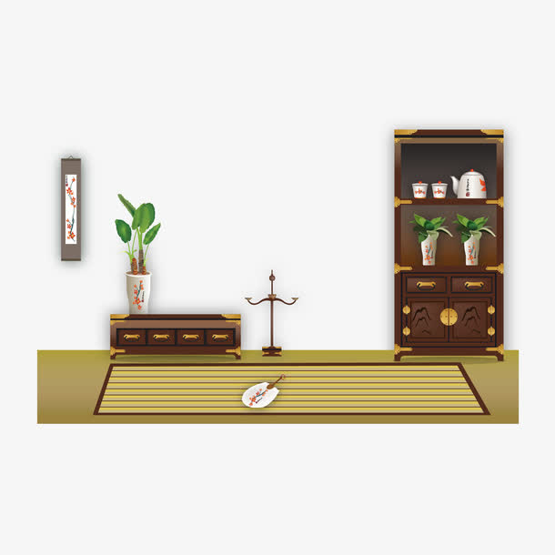 中国风古典文化店铺背景