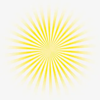 夏日放射性黄色光效免抠