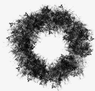 朋克暗黑几何水墨圆形效果免抠