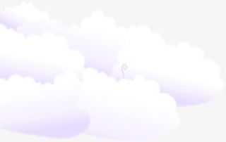 紫色云彩云朵漂浮装饰免抠