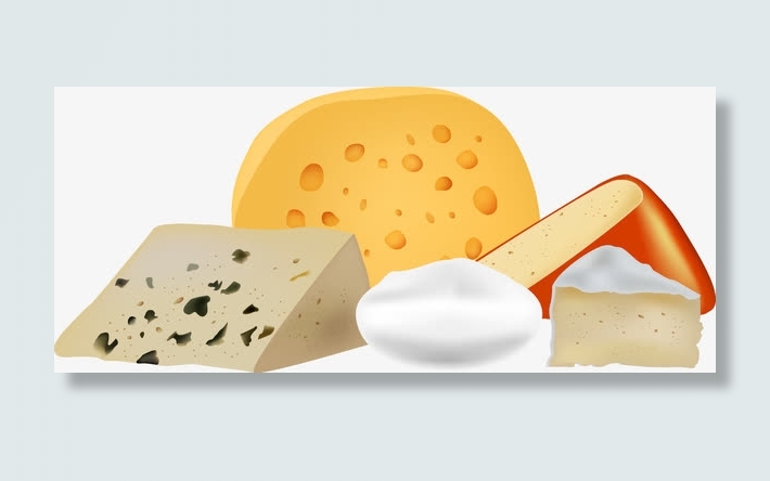 矢量手绘奶酪制品免抠