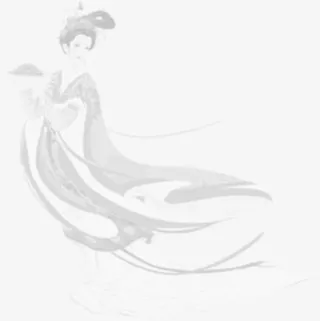 中秋节水墨嫦娥奔月图片免抠