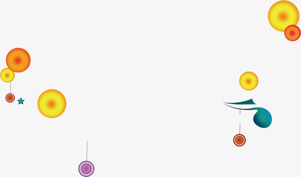 彩色春天花朵美景免抠