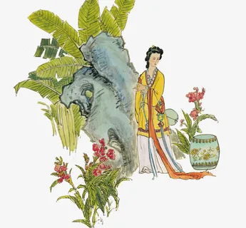 中国风美女画作免抠 中国风美女画作免抠