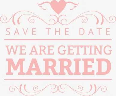 婚礼装饰文字矢量素材免抠