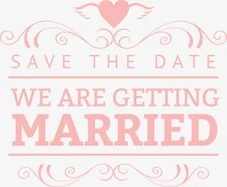 婚礼装饰文字矢量素材免抠