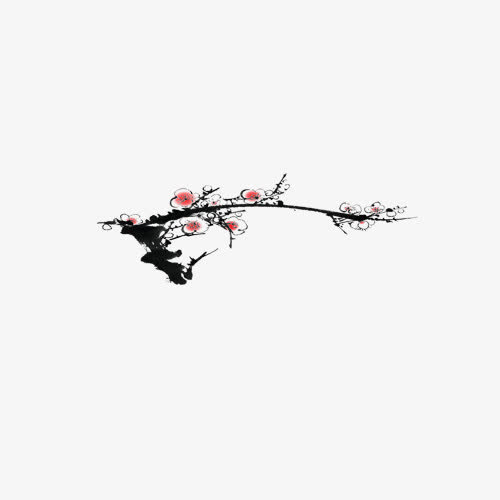 水墨梅花免抠