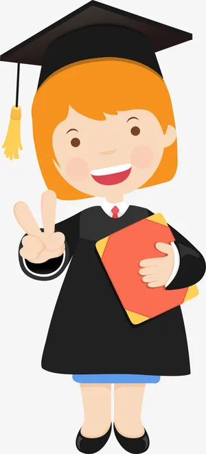 微笑可爱毕业女孩免抠