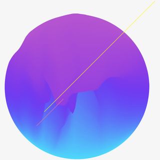 紫蓝色创意几何图形免抠