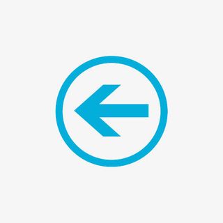 蓝色明亮风格退回按钮图案免抠