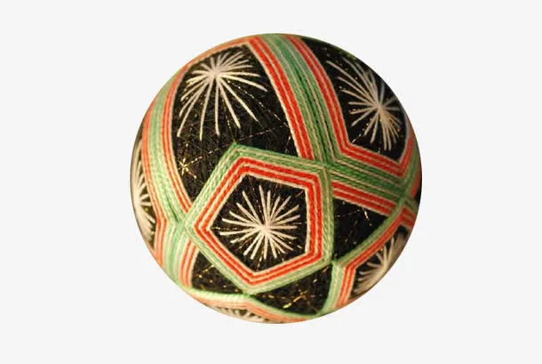 五边形烟花手鞠球矢量免抠