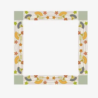 矢量小清新日式边框免抠