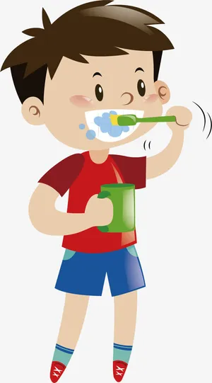 短发男孩矢量免抠