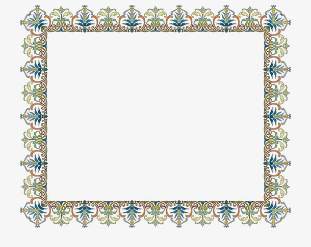 复古花纹花边免抠