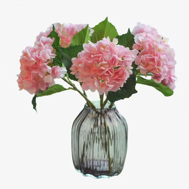 粉色绣球花免抠