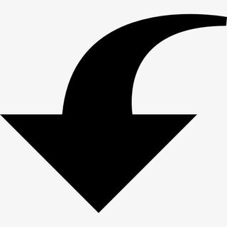 向下弯曲的箭头图标免抠