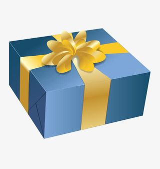 矢量礼盒礼花免抠