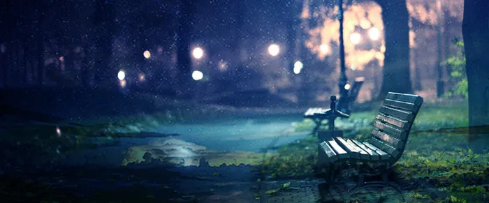 晚上公园夜景风景背景高清