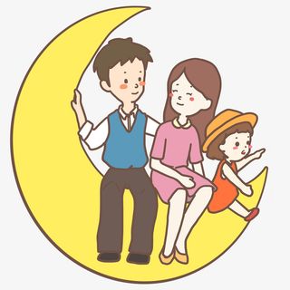 元旦团圆一家三口免抠