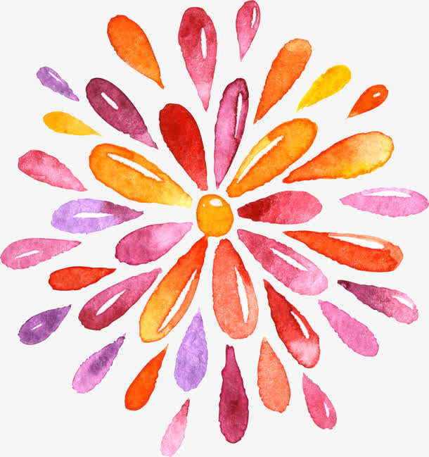 水彩花瓣免抠