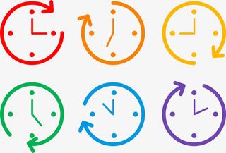 彩色时钟60秒免抠