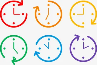 彩色时钟60秒免抠