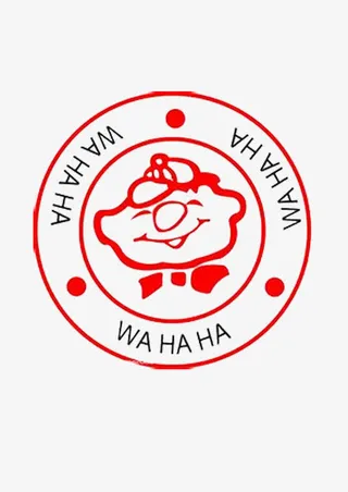 红色兴奋圆形喜感哇哈哈品牌免抠