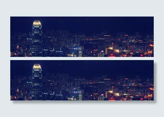 城市夜景海报背景高清