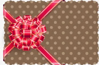 卡通精美礼盒包装丝带蝴蝶结免抠