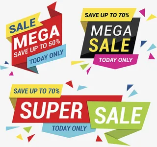 电商促销标签免抠