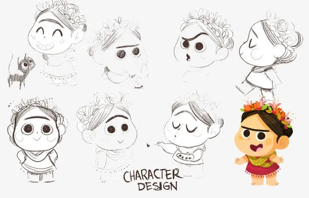 卡通人物手绘教程免抠