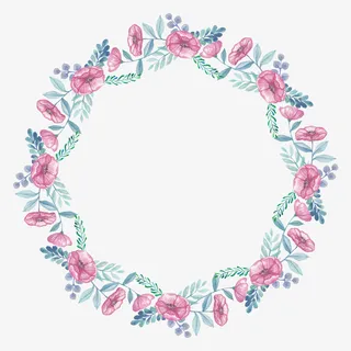 手绘卡通装饰花瓣花草装饰海报设免抠