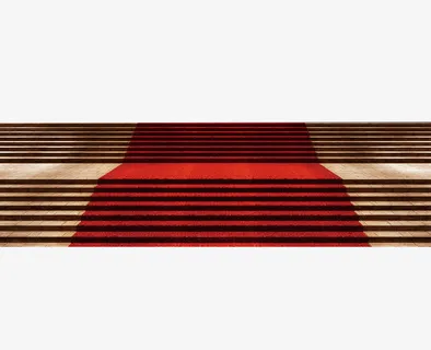 红色的台阶免抠