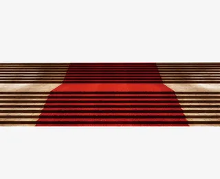 红色的台阶免抠