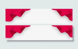 喜庆红色窗帘免抠