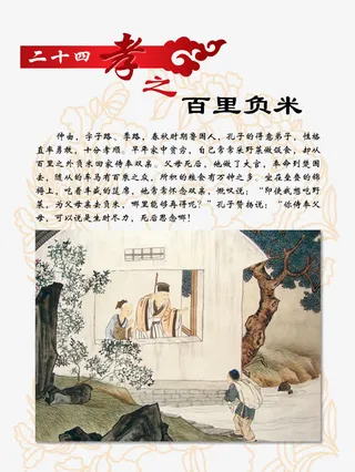 二十四孝 百里负米免抠